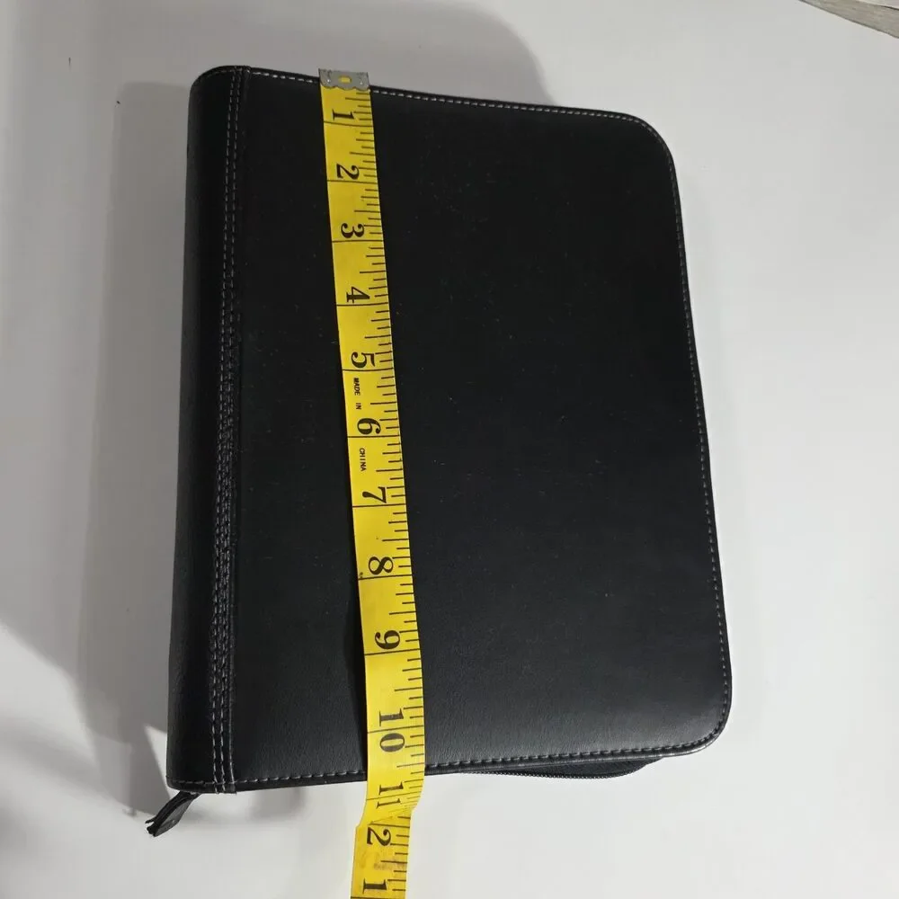 Franklin Covey Leather 7 Ring Planner Binder Black
